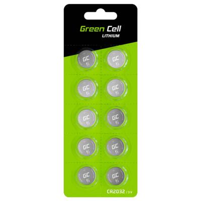 Green Cell Knoopcel CR2032 3 V 10 stuk(s) 220 mAh Lithium CR2032
