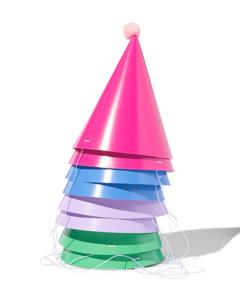 HEMA Feesthoedjes Effen 8 Stuks
