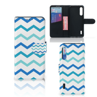 Xiaomi Mi A3 Telefoon Hoesje Zigzag Blauw