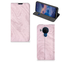 Nokia 5.4 Standcase Marble Pink - Origineel Cadeau Vriendin - thumbnail