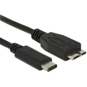 DeLOCK 0.5m USB3.1 C - MicroUSB3.1 B USB-kabel 0,5 m USB 3.2 Gen 2 (3.1 Gen 2) USB C Micro-USB B Zwart