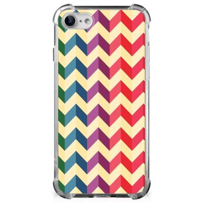iPhone SE 2022/2020 | iPhone 8/7 Doorzichtige Silicone Hoesje Zigzag Multi Color iPhone SE 2022/2020 | iPhone 8/7 Doorzichtige Silicone Hoesje Zigzag Multi Color