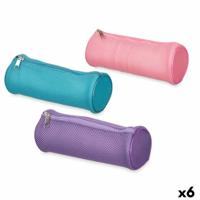 Cilindervormige Schoolpennenzak Gestoffeerd 22 x 8 x 8 cm (6 Stuks)