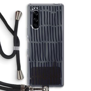 Moroccan stripes: Sony Xperia 5 Transparant Hoesje met koord