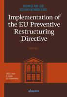 Implementation of the EU Preventive Restructuring Directive - - ebook - thumbnail