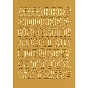 Etiket HERMA 4183 12mm letters A-Z goudfolie 50stuks