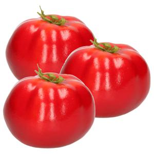 Esschert Design kunstfruit decofruit - 3x - tomaat/tomaten - ongeveer 6 cm - rood