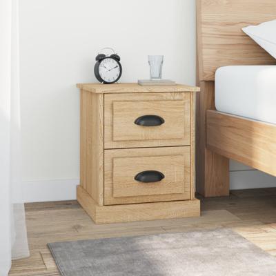 Nachtkastje 39x39x47,5 cm bewerkt hout sonoma eikenkleurig