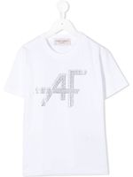 Alberta Ferretti Kids t-shirt à logo strassé - Blanc - thumbnail