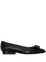 Ferragamo ballerines à détail de nœud - Noir - thumbnail