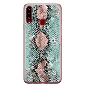 Samsung Galaxy A20s siliconen hoesje - Snake pastel