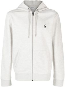 Polo Ralph Lauren hoodie en maille à fermeture zippée - Gris