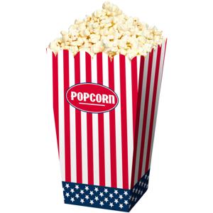 Amerikaanse popcorn en snoep serveer bakjes - 32x stuks - 16 x 9 cm - karton