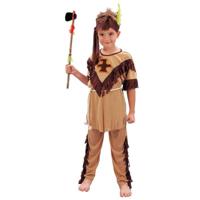 Voordelig indianen verkleedkleding kostuum - voor kinderen - 4 delig - bruin