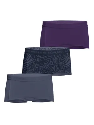 3-Pack meisjes boxershort - minishorts - Groene /Zwart