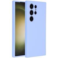 Accezz Liquid Silicone Backcover Samsung Galaxy S24 Ultra Telefoonhoesje Paars