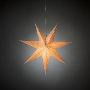 Konstsmide 2910-200 Kerstster Gloeilamp, LED Wit Geborduurd, Uitgestanst motief, Schakelaar