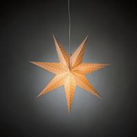 Konstsmide 2910-200 Kerstster Gloeilamp, LED Wit Geborduurd, Uitgestanst motief, Schakelaar