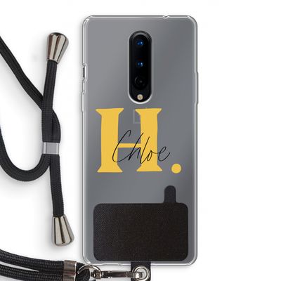 Amber Script: OnePlus 8 Transparant Hoesje met koord