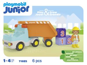 PLAYMOBIL Junior - Kiepwagen Constructiespeelgoed