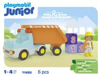 PLAYMOBIL Junior - Kiepwagen Constructiespeelgoed - thumbnail