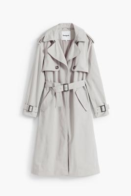 Trenchcoat met geplooide rug - BROWN - S
