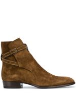 Saint Laurent bottines Wyatt - Marron - thumbnail