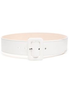 Maison Margiela ceinture en cuir à boucle - Blanc