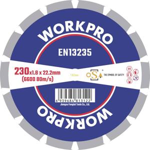 WorkPro GSOSSE-4 Doorslijpschijf 230 mm 1 stuk(s) Keramiek, Porselein, Marmer, Metselwerk, Glas, Kalksteen, Graniet, Natuursteen, Zandsteen