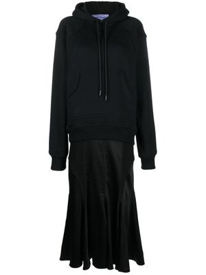Off-White robe-hoodie à logo brodé - Noir
