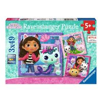 Ravensburger Gabby&apos;s Poppenhuis Legpuzzel 3x49st. - thumbnail