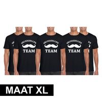 5x Vrijgezellenfeest shirt zwart voor heren Maat XL XL  -