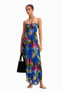 Lange tropische jumpsuit halternek - BLUE - XL