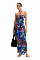 Lange tropische jumpsuit halternek - BLUE - L