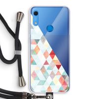 Gekleurde driehoekjes pastel: Huawei Y6s Transparant Hoesje met koord