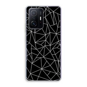Geometrische lijnen wit: Xiaomi 11T Transparant Hoesje