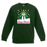 Kersttrui pinguin voor kerstboom groen voor jongens en meisjes 14-15 jaar (170/176)  - - thumbnail