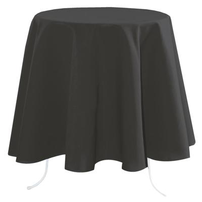 Stof Textiles Tafelkleed rond - D180 cm - donkergrijs - Eettafel tafellakens - polyester