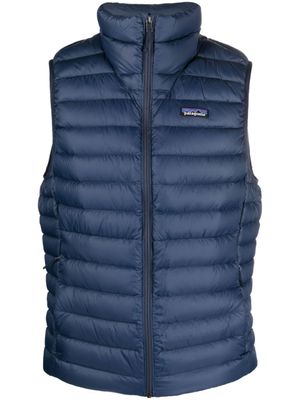 Patagonia gilet matelassé à patch logo - Bleu
