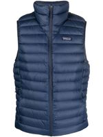 Patagonia gilet matelassé à patch logo - Bleu - thumbnail