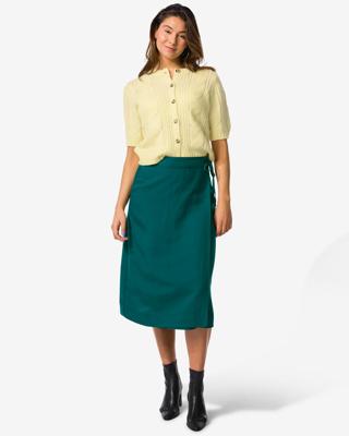 HEMA Dames overslagrok Inez regular fit met overslag donkergroen (donkergroen)