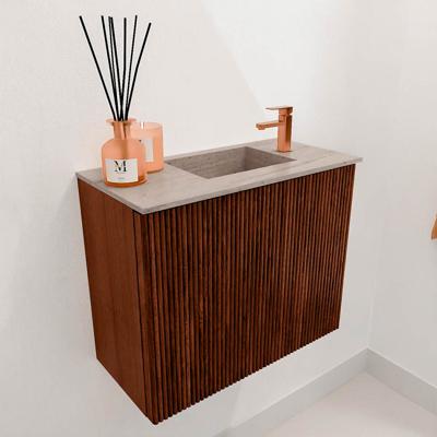 Toiletmeubel Mondiaz Joya Dlux | 50 cm | Meubelkleur Ruby | Faye wastafel Saba Wasbak Rechts | 1 kraangat