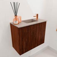 Toiletmeubel Mondiaz Joya Dlux | 50 cm | Meubelkleur Ruby | Faye wastafel Saba Wasbak Rechts | 1 kraangat