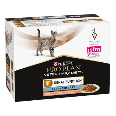 Purina Pro Plan Veterinary Diets NF Advanced Care Renal Function zalm kattenvoer (10 x 85 gram)
