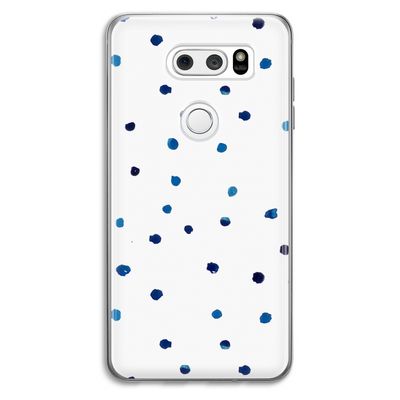 Blauwe stippen: LG V30 Transparant Hoesje