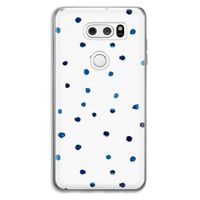 Blauwe stippen: LG V30 Transparant Hoesje