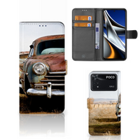 Xiaomi Poco X4 Pro 5G Telefoonhoesje met foto Vintage Auto