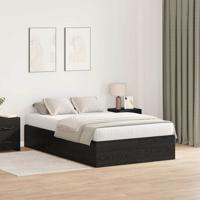 Bedframe Zwart eiken 200 x 120 x 31.5 cm Bewerkt hout