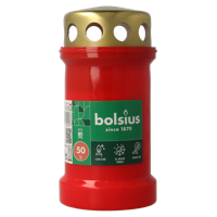 Herdenkingslicht nr3 rood met deksel 1 Stuks