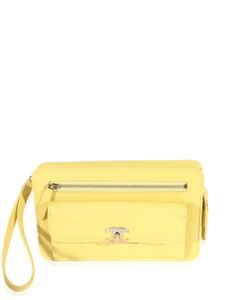 CHANEL Pre-Owned pochette à matelassage losanges (2019) - Jaune